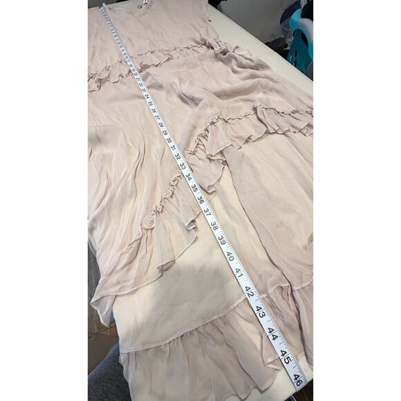 ELIZABETH & JAMES sheer silk tiered‎ dress womans Small Boho layering Olsen - Picture 10 of 12